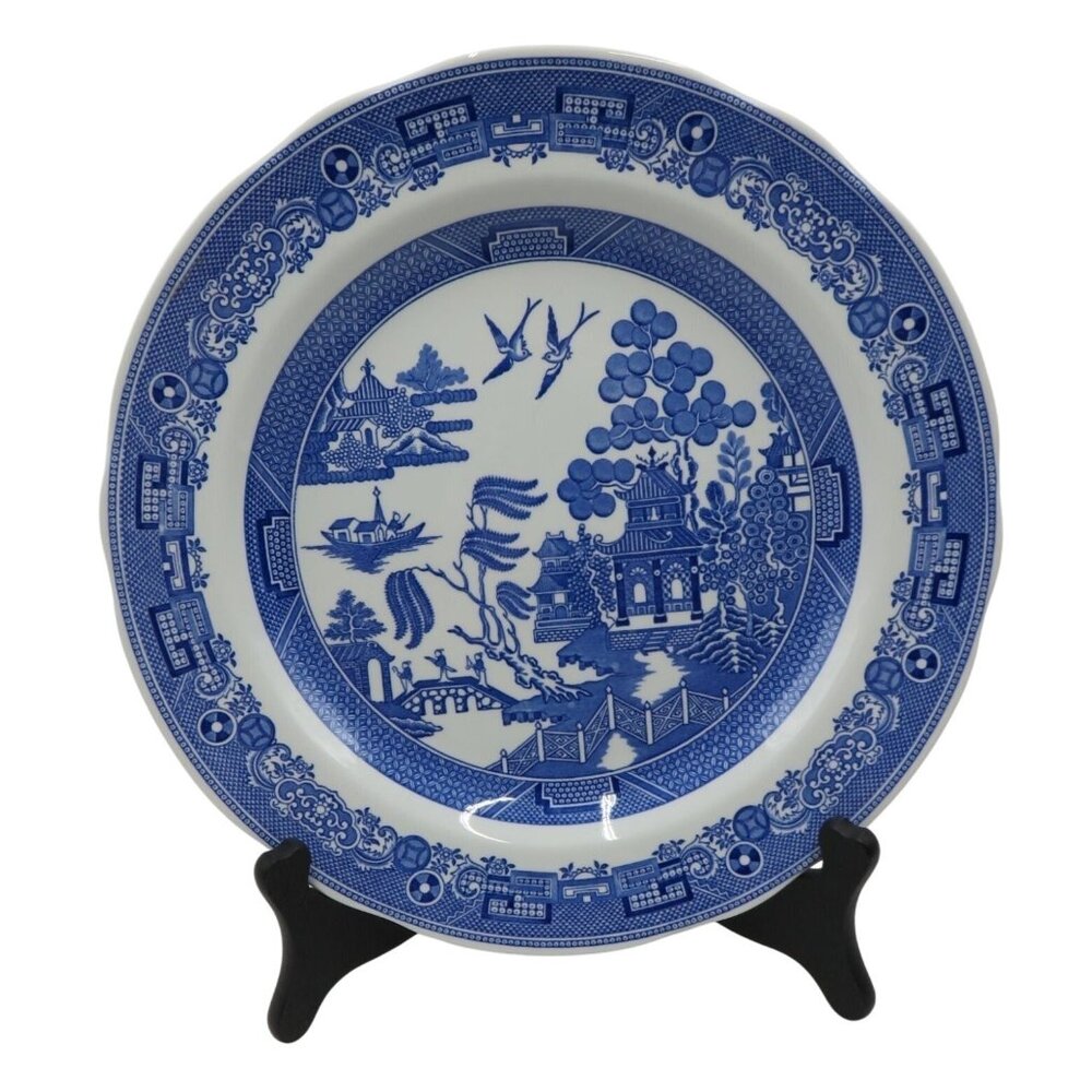 SPODE Blue Room Collection Plate WILLOW Underglaze Print 10.5 Inches Porcelain